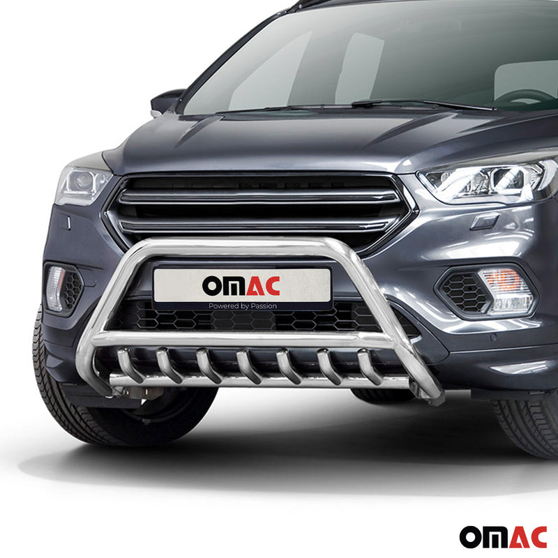 Barra di protezione anteriore in acciaio inox per Ford Kuga 2017-2025 con protezione ABE argento 