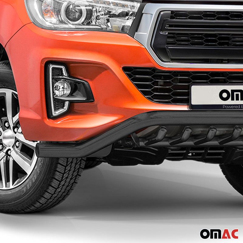 Protezione anteriore per Toyota Hilux 2018-2022 con ABE acciaio nero