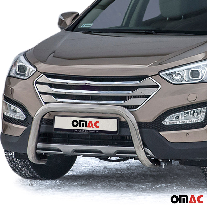 Protezione anteriore per Hyundai Santa Fe 2012-2018 con ABE Silver 