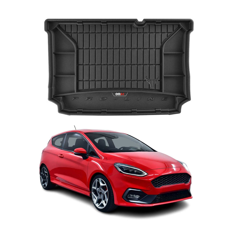 Vasca baule in gomma OMAC per Ford Fiesta MK7 2017-2024 5 porte 3D TPE Nero