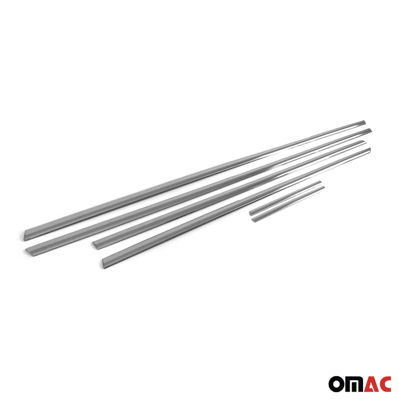 Listelli decorativi per finestrini Opel Corsa D 2006-2015 in acciaio inox cromato, 6 pezzi