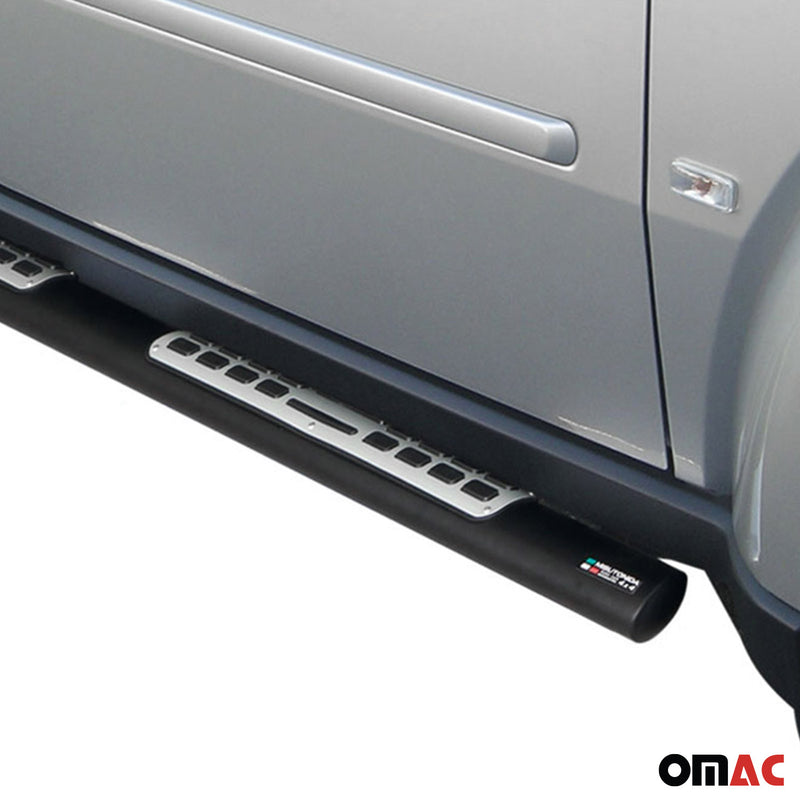Minigonne laterali in acciaio inox per Dodge Nitro 2007-2012 Nero