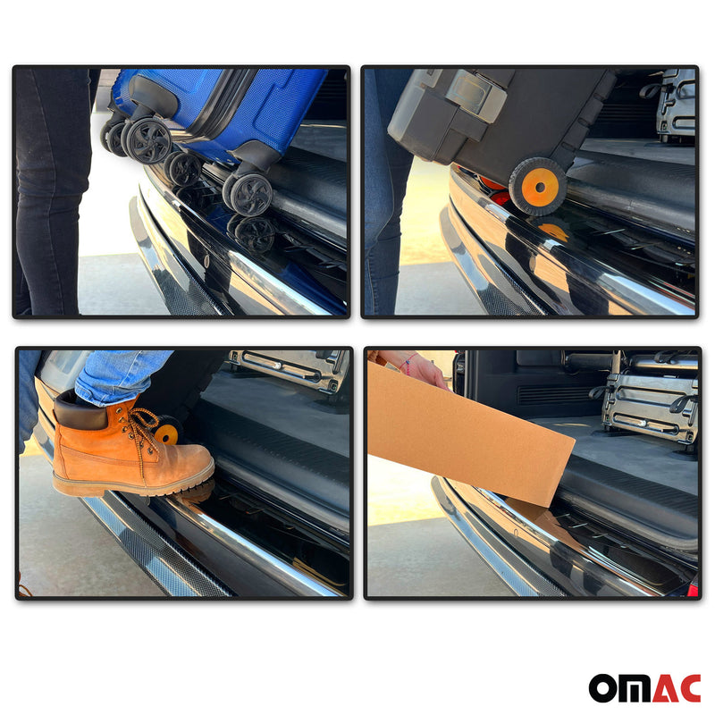 Protezione soglia di carico a doppia ala cromata scura per VW T6 T6.1 Transporter 2015-2024