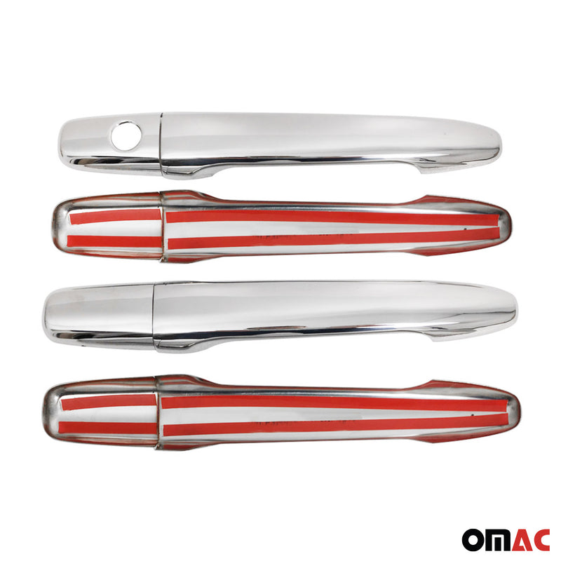 Copertura maniglia porta cromata per Citroen C-Crosser 2007-2012 acciaio inox 8x 