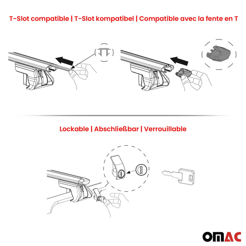 Dachträger Grundtäger für Skoda Octavia Kombi 1998-2020 90kg Alu Schwarz 2x ABE