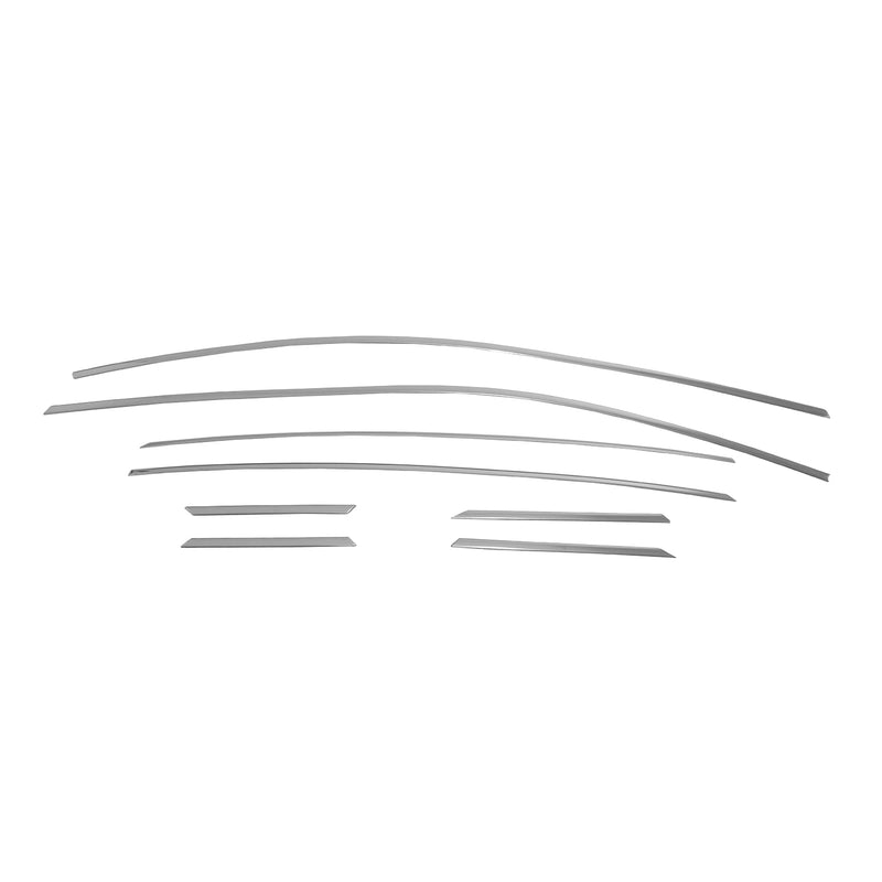 Listelli decorativi per finestrini Opel Astra K 2015-2019 in acciaio inox cromato, 8 pezzi 