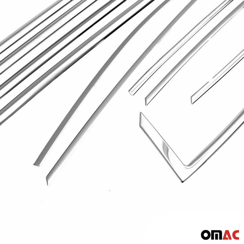 Listelli decorativi per finestrini Opel Astra K hatchback in acciaio inox cromato 16 pezzi 