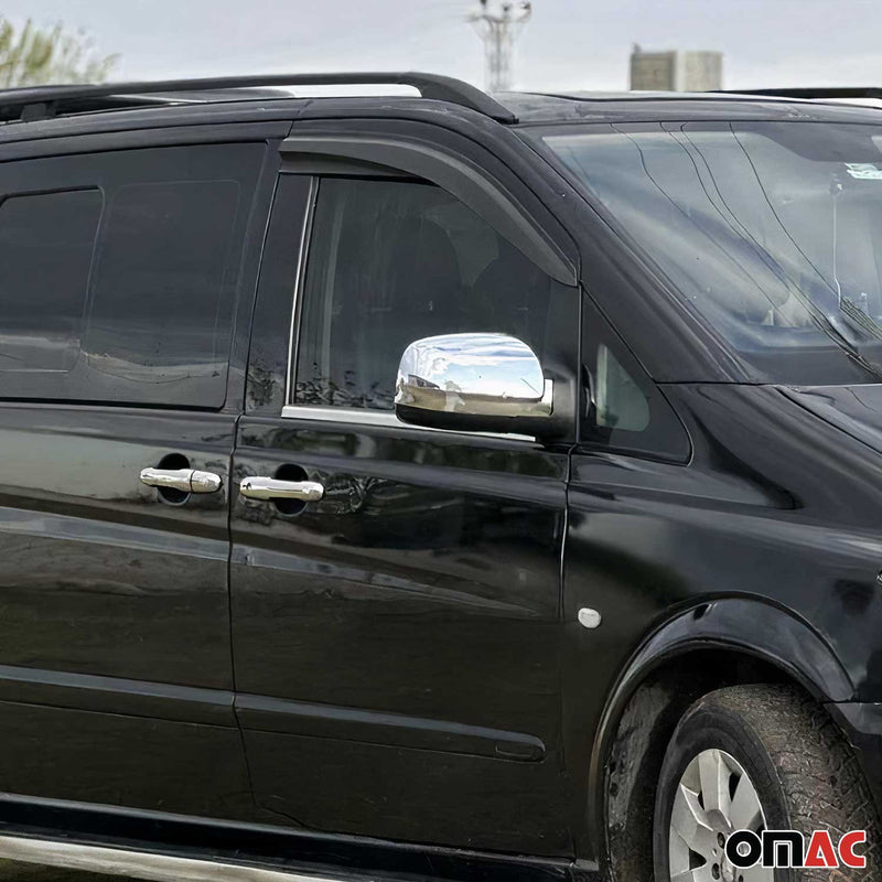 Listelli decorativi per finestrini Mercedes Vito W639 2003-2014 in acciaio inox cromato, 2 pezzi 