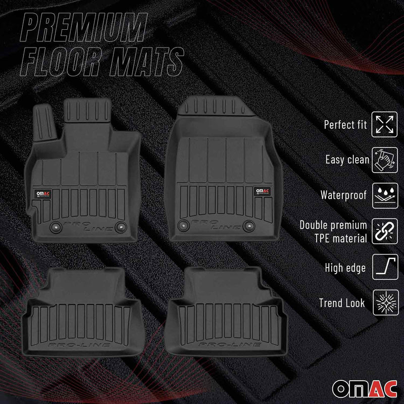 Tappetini in TPE neri per Mazda CX-7 AWD FWD 2006-2012, 4 pezzi
