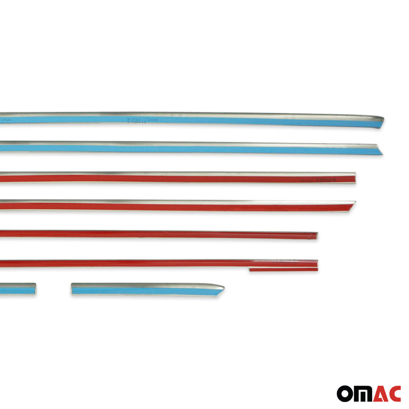 Listelli decorativi per finestrini per Mercedes Classe W447 L3 2014-2025 inferiori cromati 8x 
