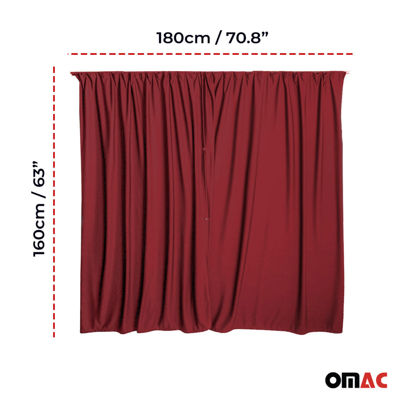 Tendine parasole per cabina di guida per Opel Vivaro Rosso, 2 pezzi
