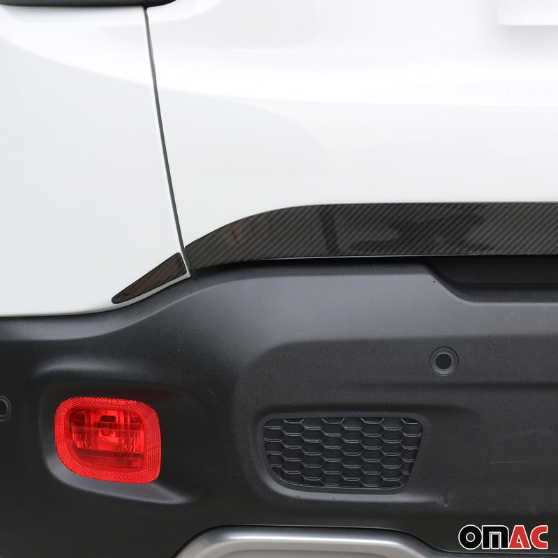 Kofferraumleiste Heckleiste für Jeep Renegade 2014-2024 Kohlefaser Schwarz 3tlg