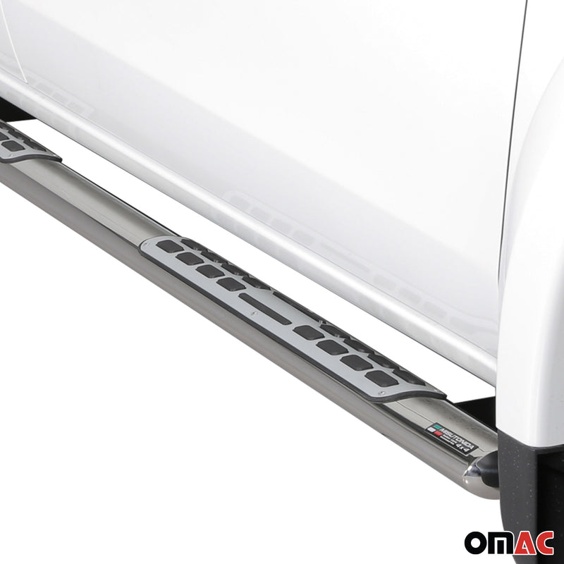 Minigonne laterali in acciaio per Mitsubishi L200 Club Cab 2015-2025 Grigio
