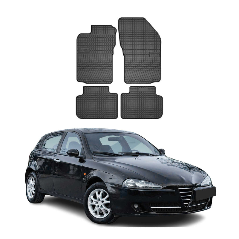 2000-2010 Alfa Romeo 147 156 Fußmatten Gummi Schwarz 4 tlg