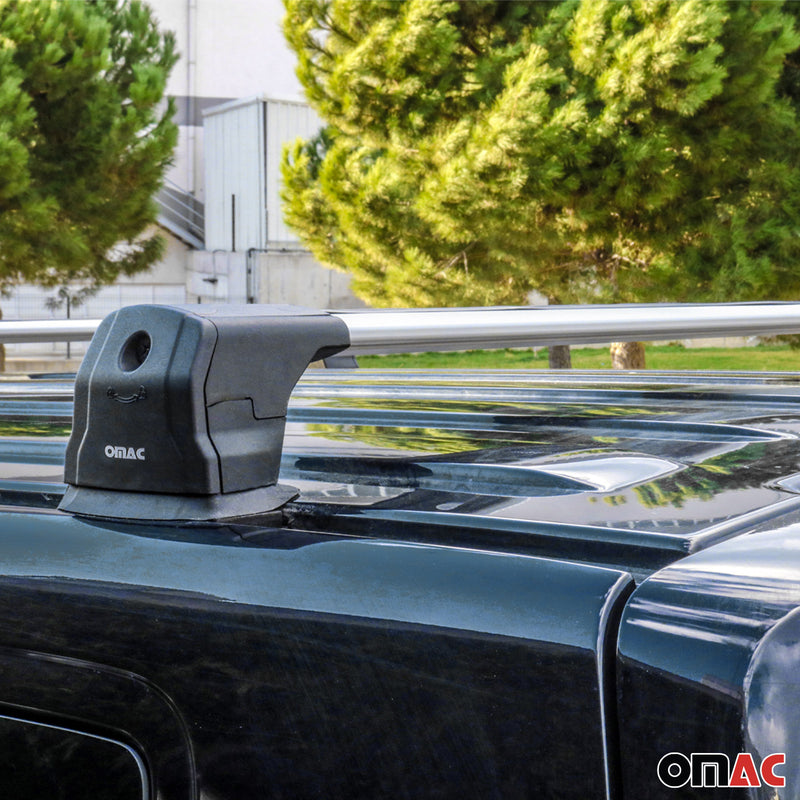 Portapacchi da tetto per VW Caddy Maxi 2021-2025, portapacchi base in alluminio argento, 3 pezzi