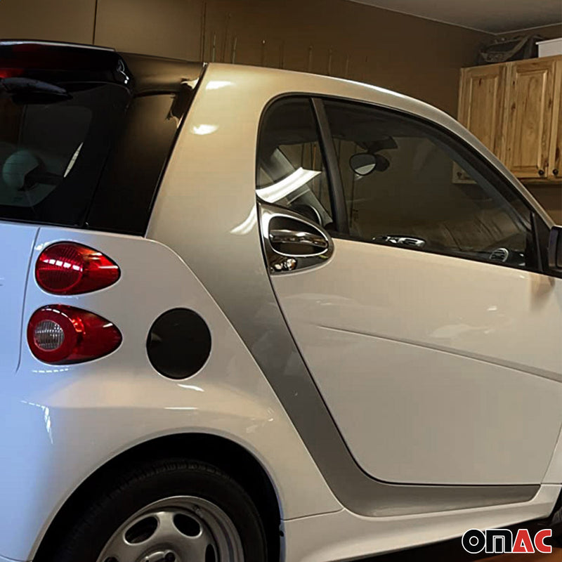 Copri maniglia porta, copri maniglia porta per Smart ForTwo 2007-2015, acciaio inossidabile, argento, 4 pezzi