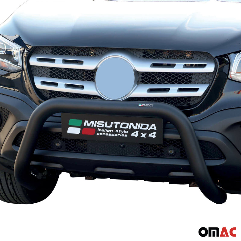 Protezione anteriore per Mercedes Classe X 2017-2020 ø76mm acciaio nero 