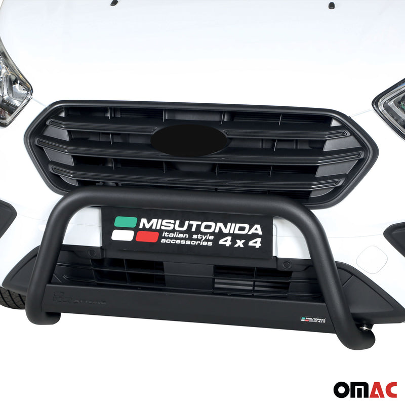 Barra di protezione anteriore per Ford Transit Custom Short RS 2018-2021 Nero Ø 63 mm