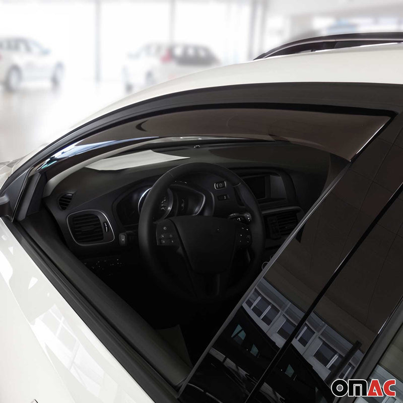 Deflettore antivento e antipioggia per Volvo V40 2012-2019 acrilico scuro 2 pezzi