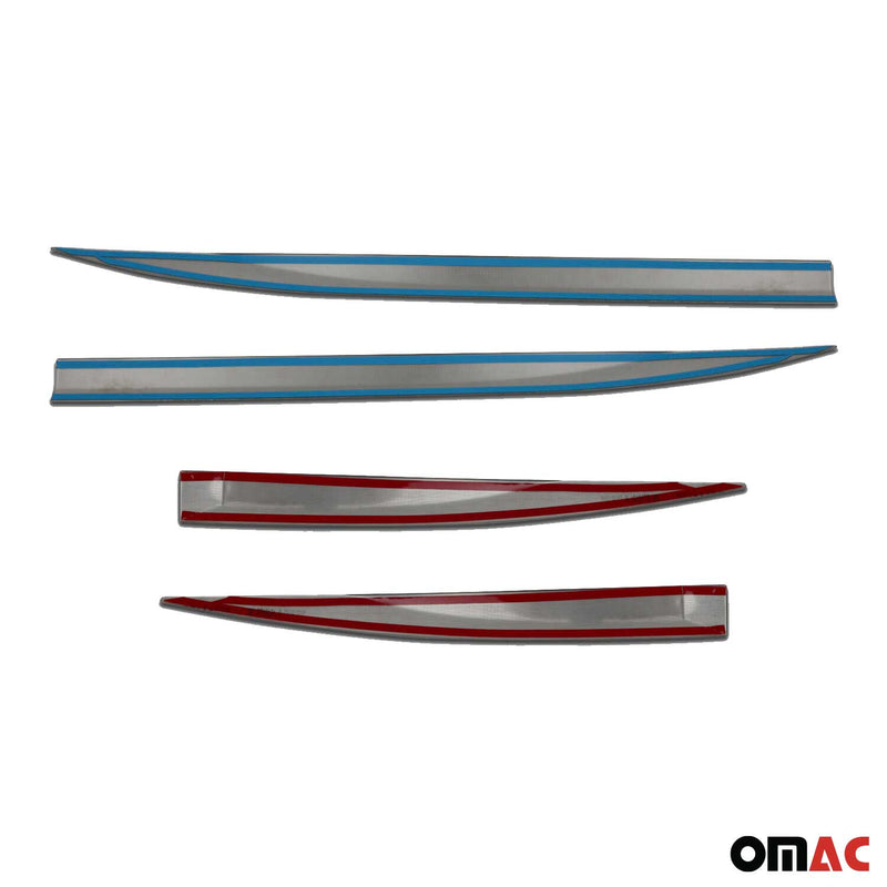 Modanatura laterale per porta per Peugeot 3008 Active P84 2016-2025 Cromata Scuro 4x 