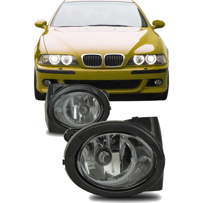 JOM Nebelscheinwerfer für BMW 3er E46/ M3 + E39/ M5 Klarglas mit Rahmen