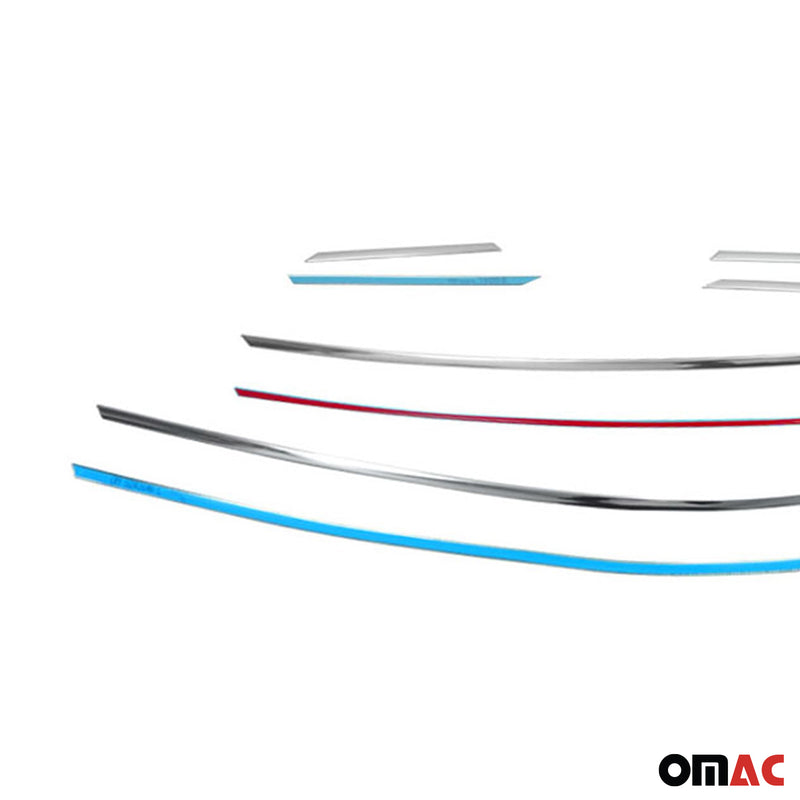 Listelli decorativi per finestrini Opel Astra K 2015-2019 in acciaio inox cromato, 8 pezzi 