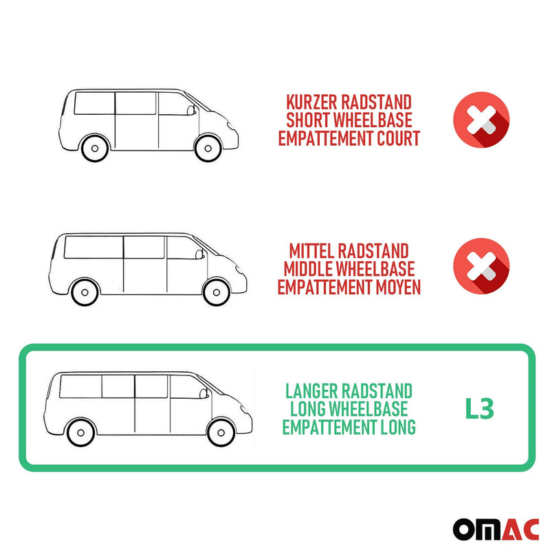 Protezione paraurti per soglia di carico per Opel Zafira Life 2019-2023 Nero ABS L3
