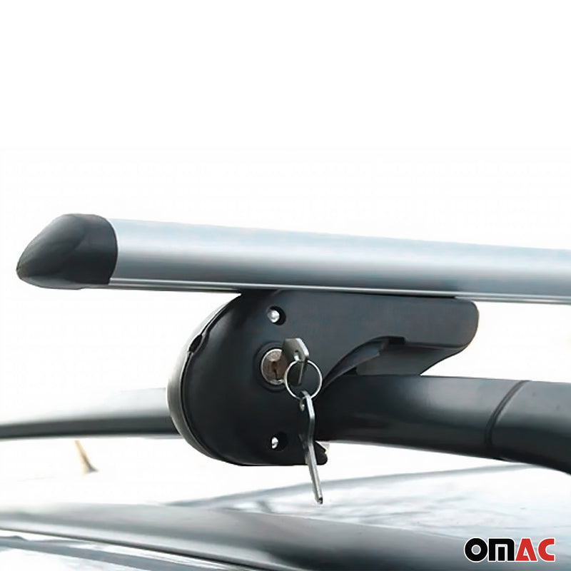 Portapacchi Menabo per Ford C-Max II 2010-2019, argento, 90 kg, 2 pezzi