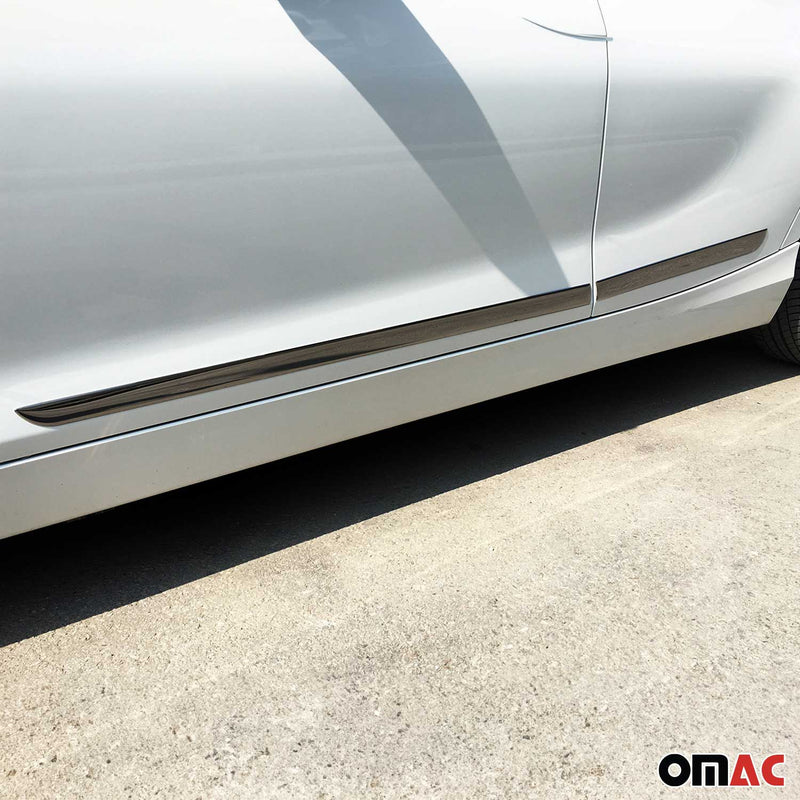 Striscia di protezione porta laterale per Dacia Sandero 2012-2021 cromata scura 4x