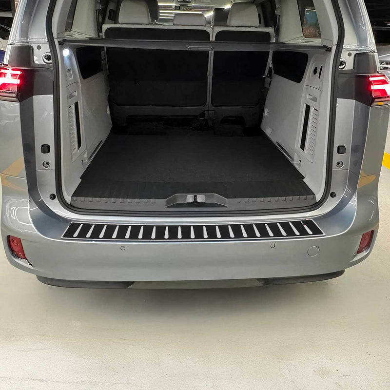 Protezione soglia di carico per VW ID. Buzz 2022-2025 in acciaio inox cromato e fibra di carbonio