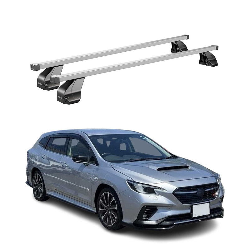 Portapacchi in acciaio Menabo per Subaru Levorg 2015-2025, acciaio argento, 2x