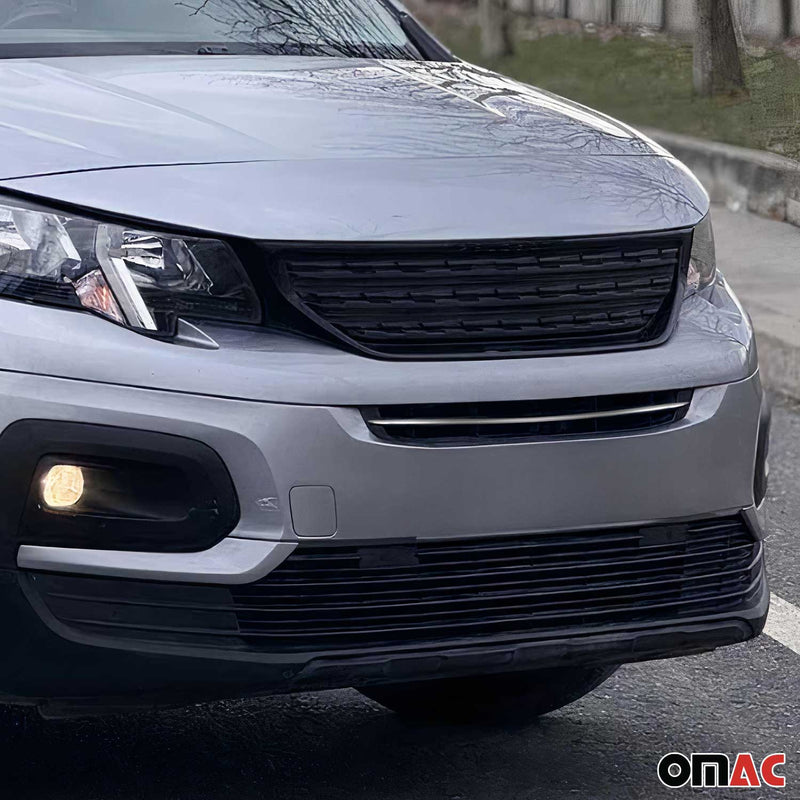 Strisce griglia per Peugeot Rifter 2018-2025 in acciaio inox argento