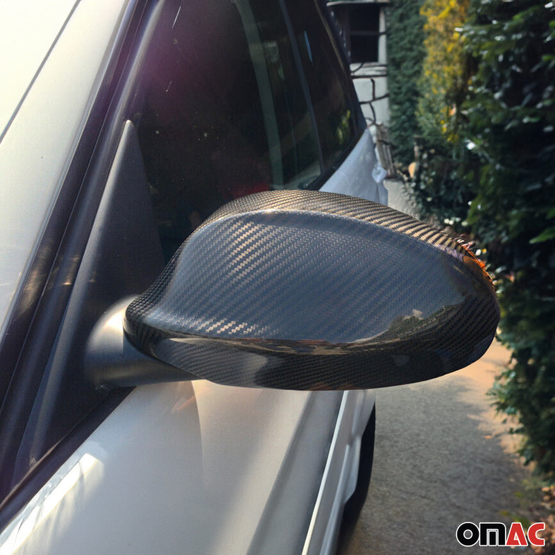 Calotte specchietti retrovisori per BMW Serie 3 E90 E91 2005-2013 in fibra di carbonio nera 