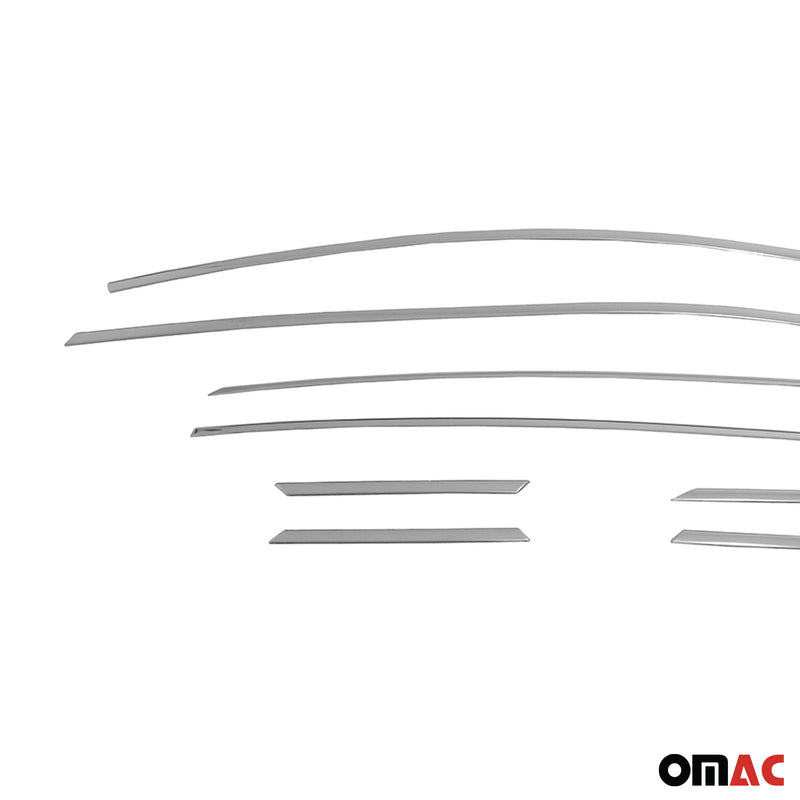 Listelli decorativi per finestrini Opel Astra K 2015-2019 in acciaio inox cromato, 8 pezzi 
