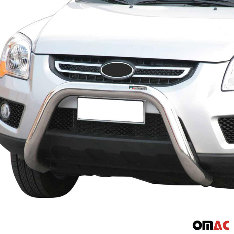 Protezione anteriore per Kia Sportage 2008-2010 ø76mm acciaio argento