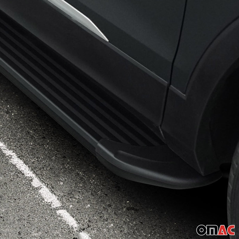 Minigonne laterali, pedane laterali per Skoda Kodiaq 2016-2025 Alu Nero