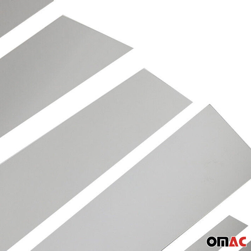 Rivestimento del montante della porta del montante B per Opel Mokka 2012-2019 in acciaio inox argento, 6 pezzi