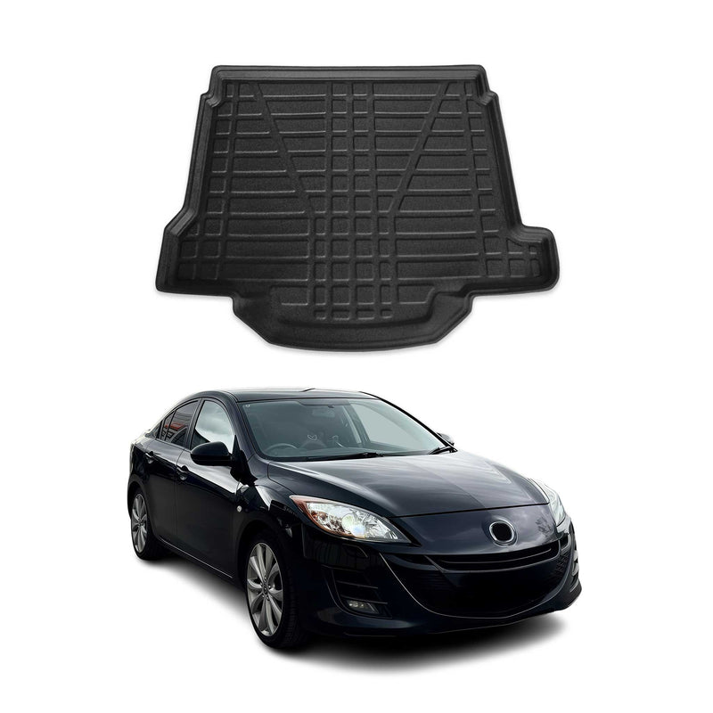 Vasca baule per Mazda 3 berlina 2009-2012 in gomma TPE nera
