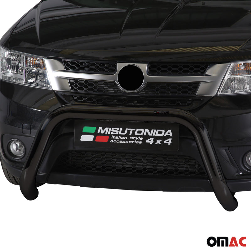 Barra di protezione anteriore per Fiat Freemont 2011-2016 ø76mm acciaio nero 