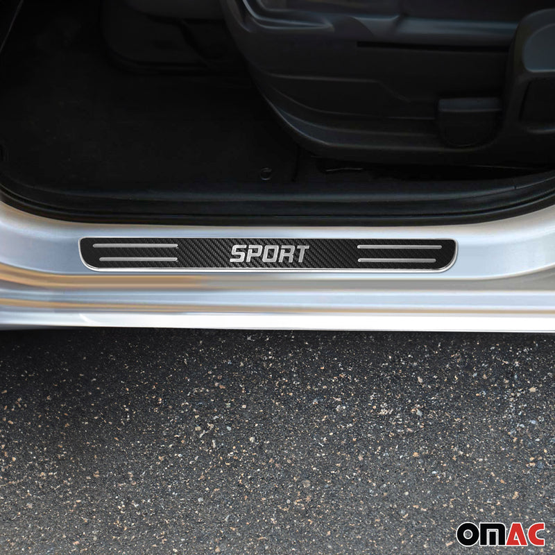 Einstiegsleisten Türschweller Sport für BMW 1er 2011-2025 Chrom Kohlefaserfolien