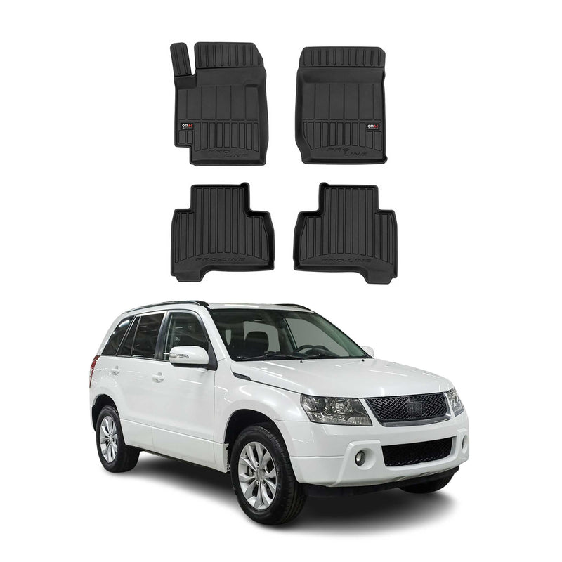 Tappetini Suzuki Grand Vitara 2005-2014 in TPE nero, 4 pezzi