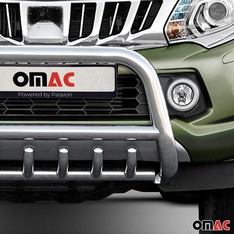 Protezione anteriore per Mitsubishi L200 2015-2022 con ABE acciaio argento 