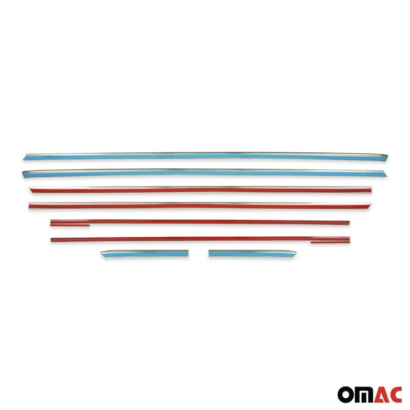 Listelli decorativi per finestrini per Mercedes Classe W447 L3 2014-2025 inferiori cromati 8x 