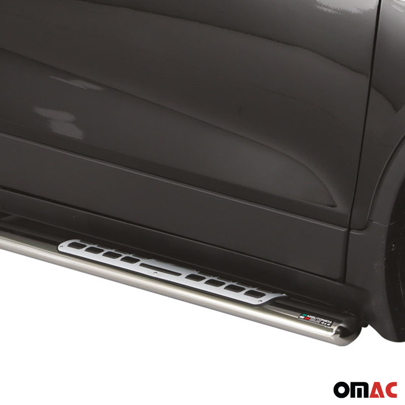 Minigonne laterali in acciaio inox per Opel Mokka 2012-2016 Argento