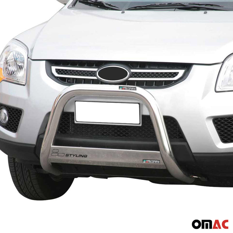 Protezione anteriore per Kia Sportage 2008-2010 ø63mm acciaio argento