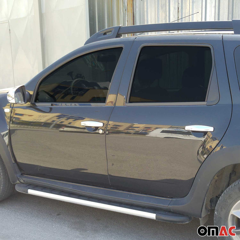 Listelli decorativi per finestrini per Dacia Duster 2010-2018 in acciaio inox scuro, 4 pezzi