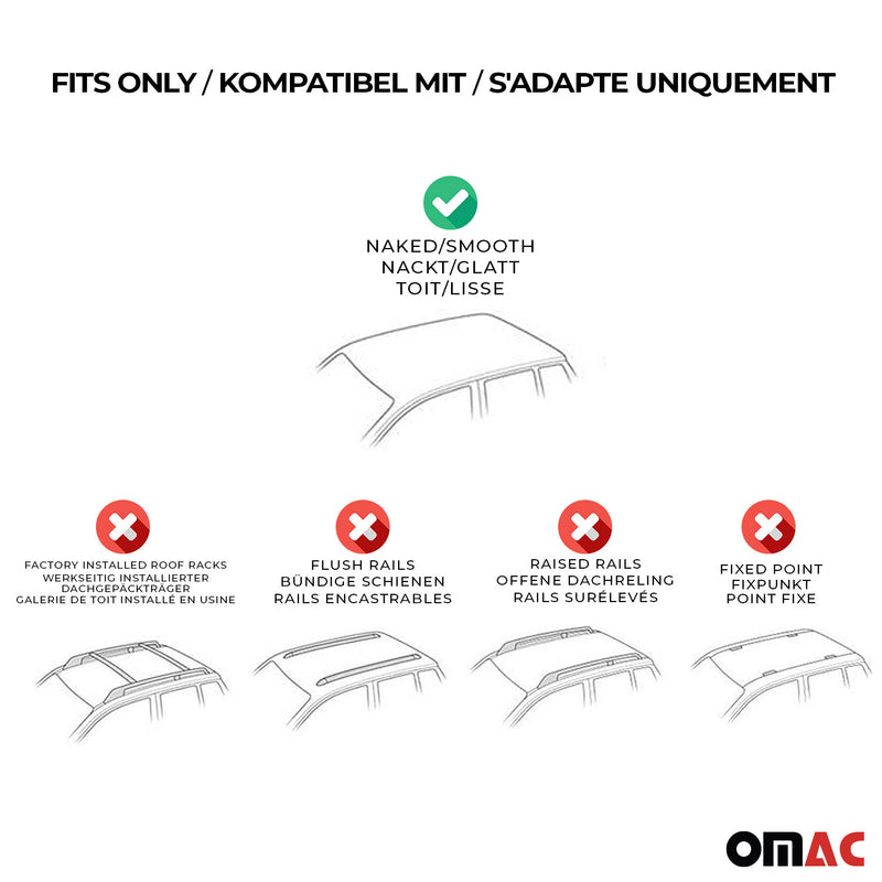 Menabo Dachträger Grundträger für Mazda CX-60 2022-2025 Alu Grau 2tlg