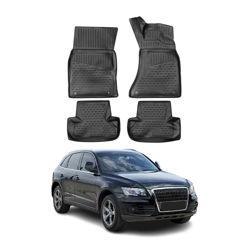 2008-2017 Audi Q5 RHD Fußmatten TPE Schwarz 4 tlg