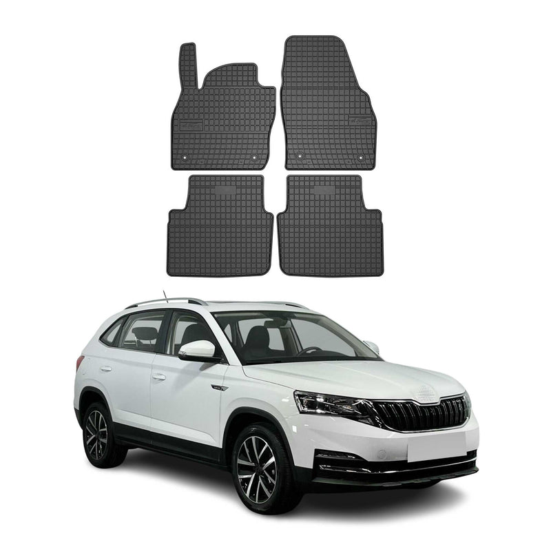 Tappetini in gomma neri per Skoda Kamiq 2019-2025, 4 pezzi