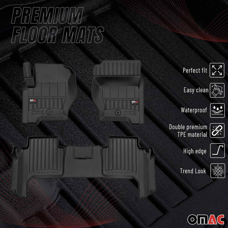 Tappetini per Range Rover Sport L320 2005-2013 in TPE nero, 3 pezzi